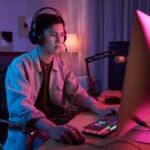 Boy Focusing on Playing Videogame while using a vpn